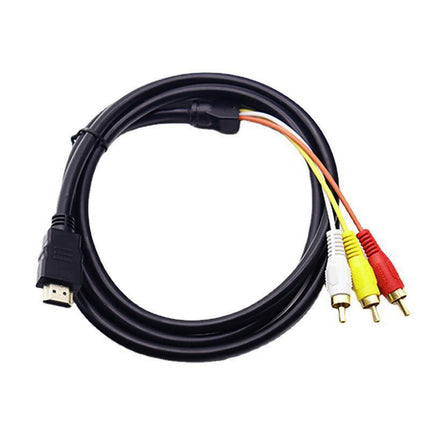 HDMI to RCA Adapter Cable 1.5m Gold-Plated for HDTV DVD & More - Aimall