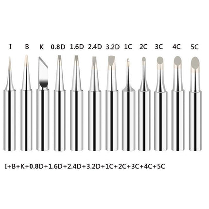 12pcs/set 900M-T Soldering Solder Iron Tips Bit For Hakko Welding Station Tools