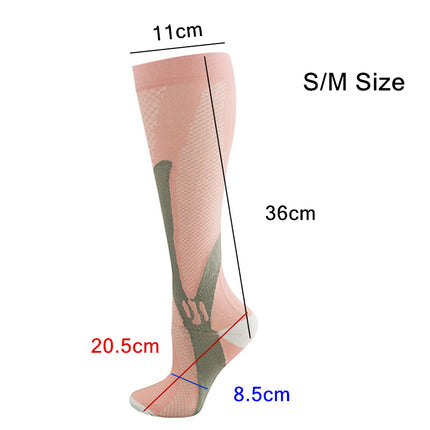 Copper Compression Socks for Running Travel Sports Anti Fatigue Support S/M Unisex