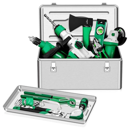 Stainless Steel Toolbox Portable Toolbox Storage Box Hand Tools for Organizer