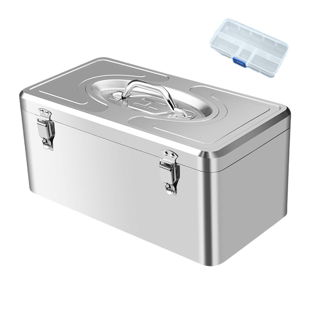 Stainless Steel Toolbox Portable Toolbox Storage Box Hand Tools for Organizer