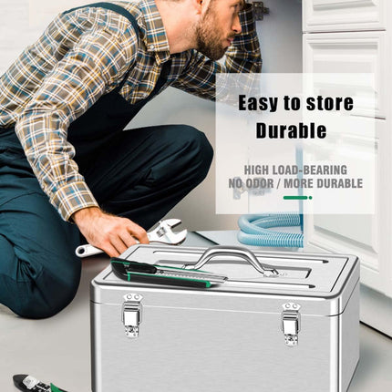Stainless Steel Toolbox Portable Toolbox Storage Box Hand Tools for Organizer