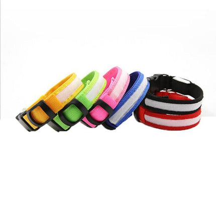 S Size Usb Rechargeable Led Dog Collar Nylon Glow Flashing Light Up Pet Safety Collars - Aimall