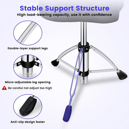 Adjustable Saddle Drum Seat for Drummers Home Studio Stage Comfortable Use
