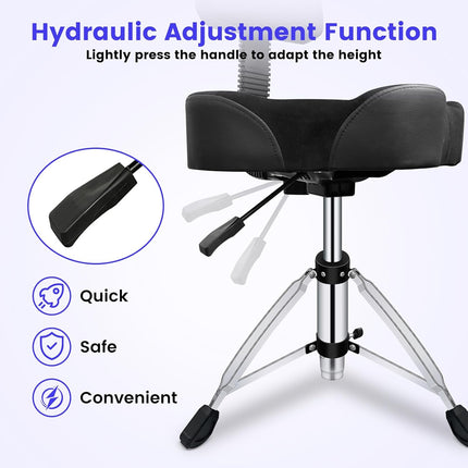 Adjustable Saddle Drum Seat for Drummers Home Studio Stage Comfortable Use