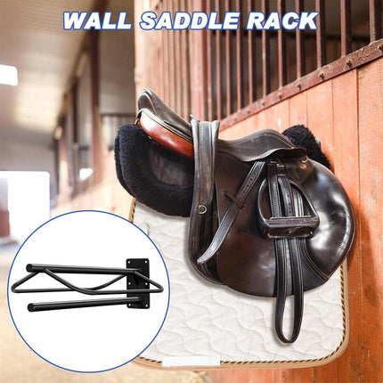 Wall Mounted Saddle Rack Hanging Harness Saddle Holder Equestrian Storage Stand