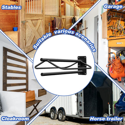 Wall Mounted Saddle Rack Hanging Harness Saddle Holder Equestrian Storage Stand