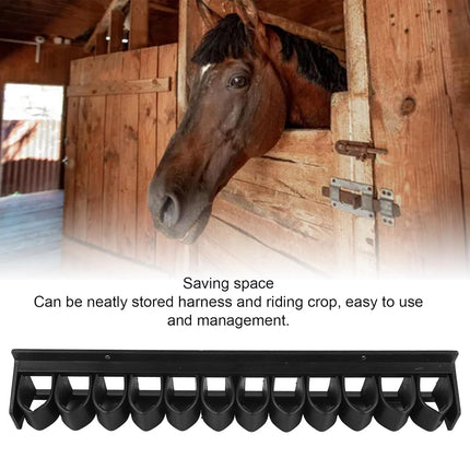 Long Whip Tool Storage Rack Horse Gear and Whip Rack Wall Mount Organizer