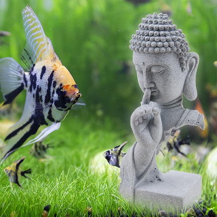 Chinese Garden Buddha Ornament Fish Tank Decoration Resin Statue Landscaping
