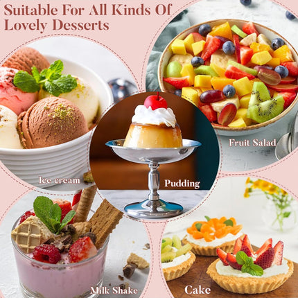 304 Stainless Steel Goblet Hotel Restaurant Ice Cream Cup Bar Dessert Fruit