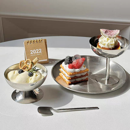 304 Stainless Steel Goblet Hotel Restaurant Ice Cream Cup Bar Dessert Fruit