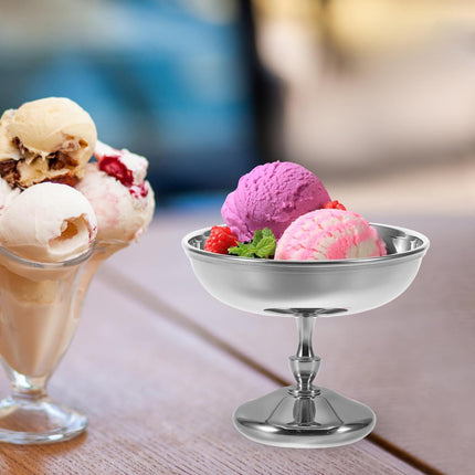 304 Stainless Steel Goblet Hotel Restaurant Ice Cream Cup Bar Dessert Fruit