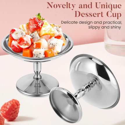 304 Stainless Steel Goblet Hotel Restaurant Ice Cream Cup Bar Dessert Fruit