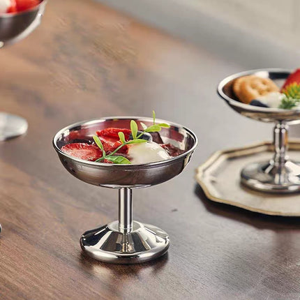 304 Stainless Steel Goblet Hotel Restaurant Ice Cream Cup Bar Dessert Fruit