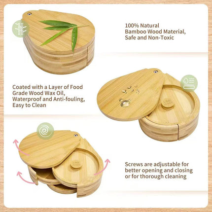 Bamboo Salt Jar Spice Container with Lid for Cooking Seasoning Storage Home Use