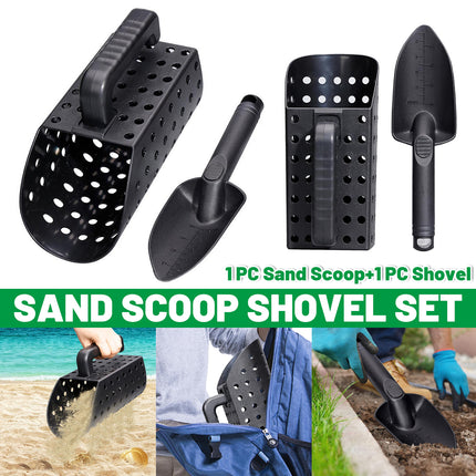 2pcs Sand Scoop Shovel Set Plastic Beach Digging Filter Tool for Little Ones Beach Toy