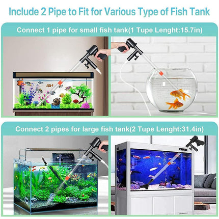 6In1 Fish Tank Cleaner Water Changer Pump Pipe Semi-automatic Cleaning Aquarium