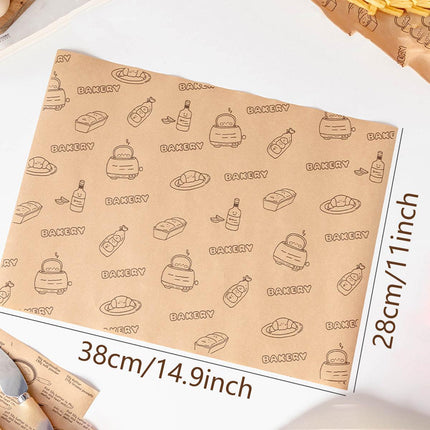 100pcs Sandwich Wrappers Oil Blotting Coated Paper Air Fryer Baking Parchment