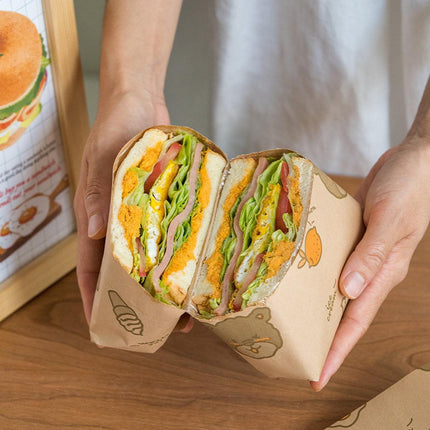 100pcs Sandwich Wrappers Oil Blotting Coated Paper Air Fryer Baking Parchment