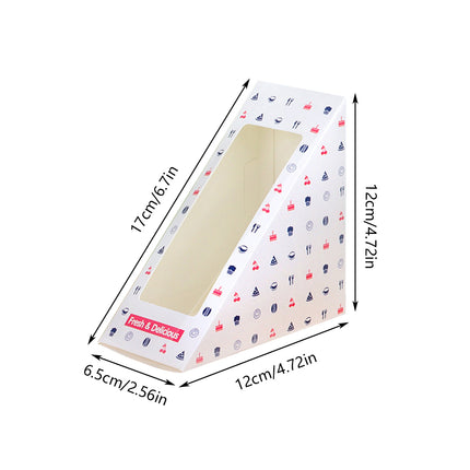 Transparent Window Sandwich Packaging Boxes Disposable Food Safe Leakproof