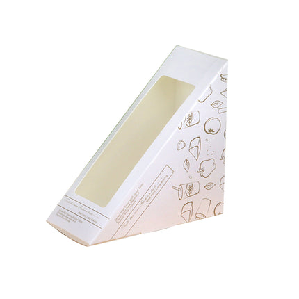 Transparent Window Sandwich Packaging Boxes Disposable Food Safe Leakproof