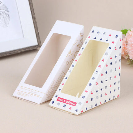 Transparent Window Sandwich Packaging Boxes Disposable Food Safe Leakproof