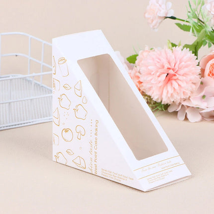Transparent Window Sandwich Packaging Boxes Disposable Food Safe Leakproof