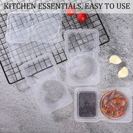 50PCS Disposable Takeaway Sauce Containers with Lids Food Grade Home Delivery