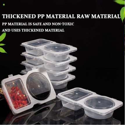 50PCS Disposable Takeaway Sauce Containers with Lids Food Grade Home Delivery