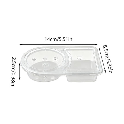50PCS Disposable Takeaway Sauce Containers with Lids Food Grade Home Delivery