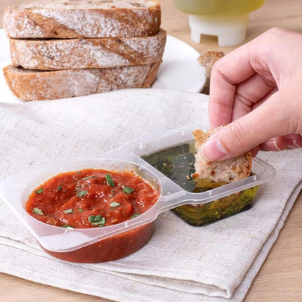 50PCS Disposable Takeaway Sauce Containers with Lids Food Grade Home Delivery