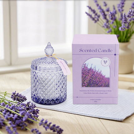 Scented Candle Glass Cup Aromatherapy Candle Eco-Friendly Fragrance Candle