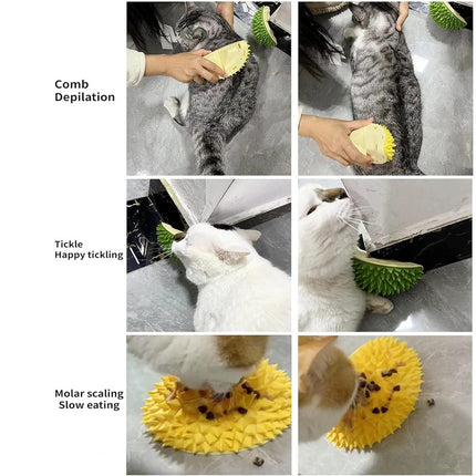 Durian Rubbing Comb for Cats Grooming Massage Tool Pet Hair Comb for Shedding
