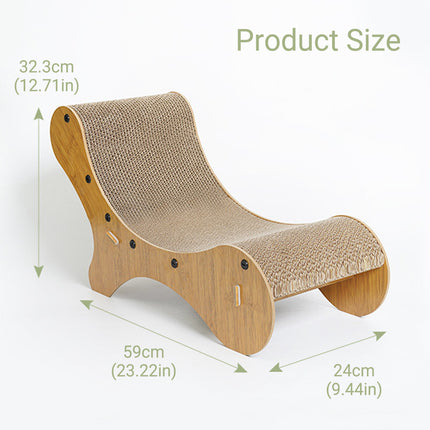 2 in1 Cat Scratcher Cat Bed Lounge Chair Cardboard for Kittens Scratching Pad