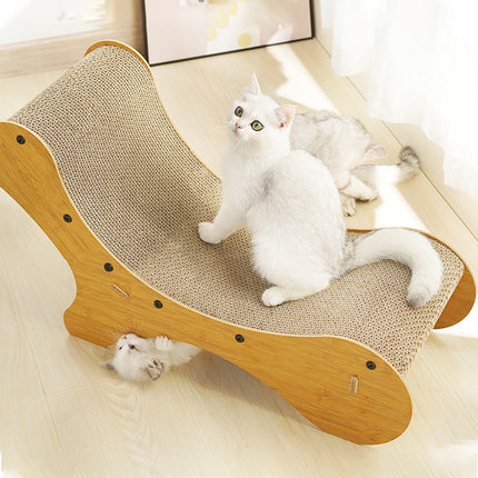 2 in1 Cat Scratcher Cat Bed Lounge Chair Cardboard for Kittens Scratching Pad