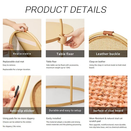 Cat Scratching Board Sisal Vertical Pet Furniture Multifunctional Toy Use