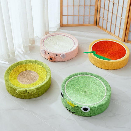 Cat Scratching Board Bed 3 in 1 Round Large Durable Pet Toy Furniture Protector