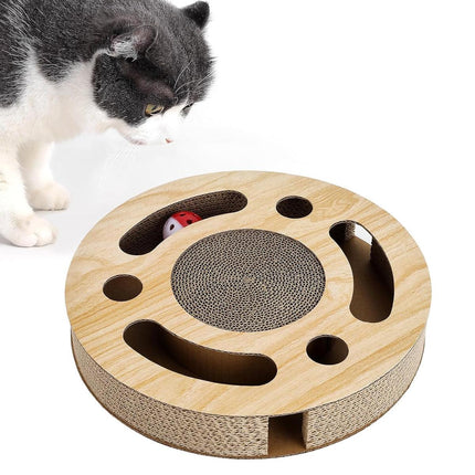 Cat Toy Interactive Turntable Ball Track Tower Pet Claw Training Play Exercise