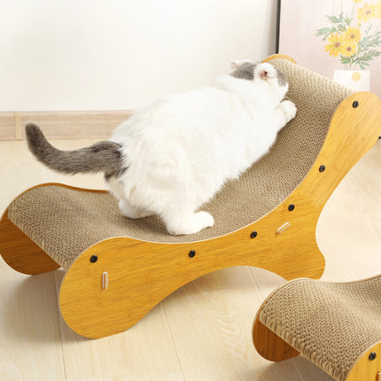 2 in1 Cat Scratcher Cat Bed Lounge Chair Cardboard for Kittens Scratching Pad
