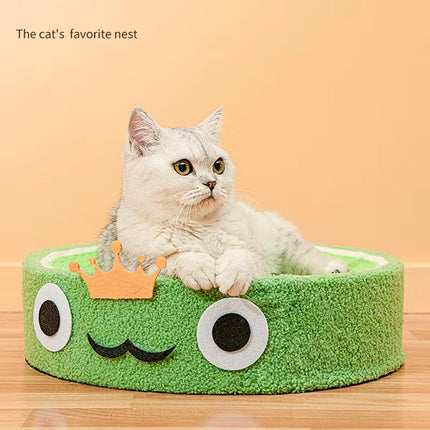 Cat Scratching Board Bed 3 in 1 Round Large Durable Pet Toy Furniture Protector
