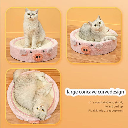 Cat Scratching Board Bed 3 in 1 Round Large Durable Pet Toy Furniture Protector