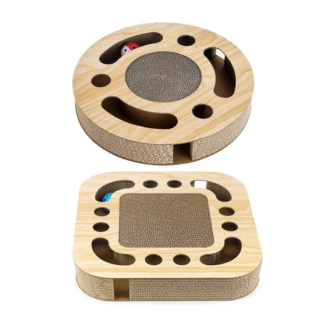 Cat Toy Interactive Turntable Ball Track Tower Pet Claw Training Play Exercise