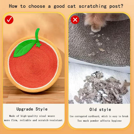Cat Scratching Board Bed 3 in 1 Round Large Durable Pet Toy Furniture Protector
