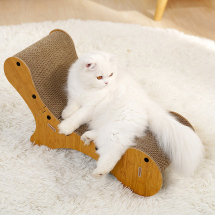 2 in1 Cat Scratcher Cat Bed Lounge Chair Cardboard for Kittens Scratching Pad