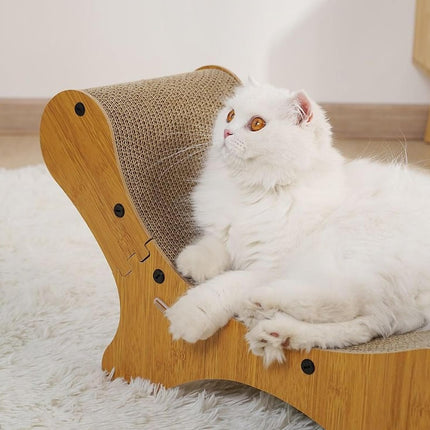 2 in1 Cat Scratcher Cat Bed Lounge Chair Cardboard for Kittens Scratching Pad