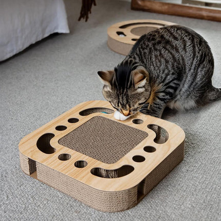 Cat Toy Interactive Turntable Ball Track Tower Pet Claw Training Play Exercise