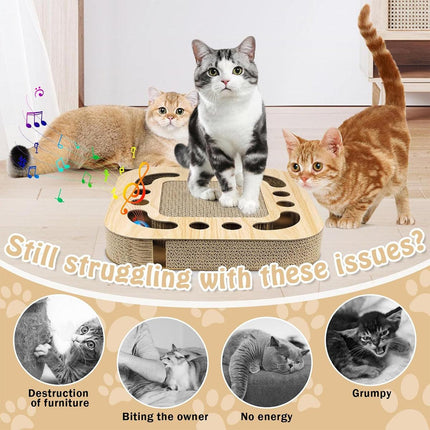 Cat Toy Interactive Turntable Ball Track Tower Pet Claw Training Play Exercise