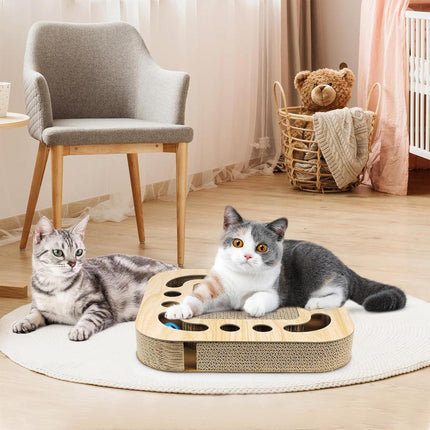 Cat Toy Interactive Turntable Ball Track Tower Pet Claw Training Play Exercise