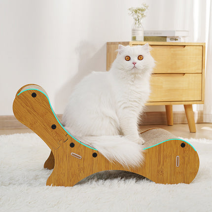 2 in1 Cat Scratcher Cat Bed Lounge Chair Cardboard for Kittens Scratching Pad