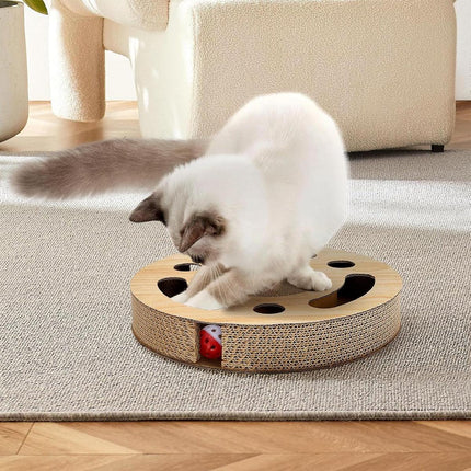 Cat Toy Interactive Turntable Ball Track Tower Pet Claw Training Play Exercise